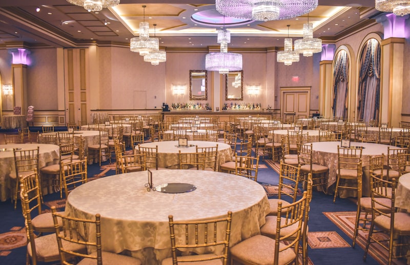 Elegant white tent wedding reception