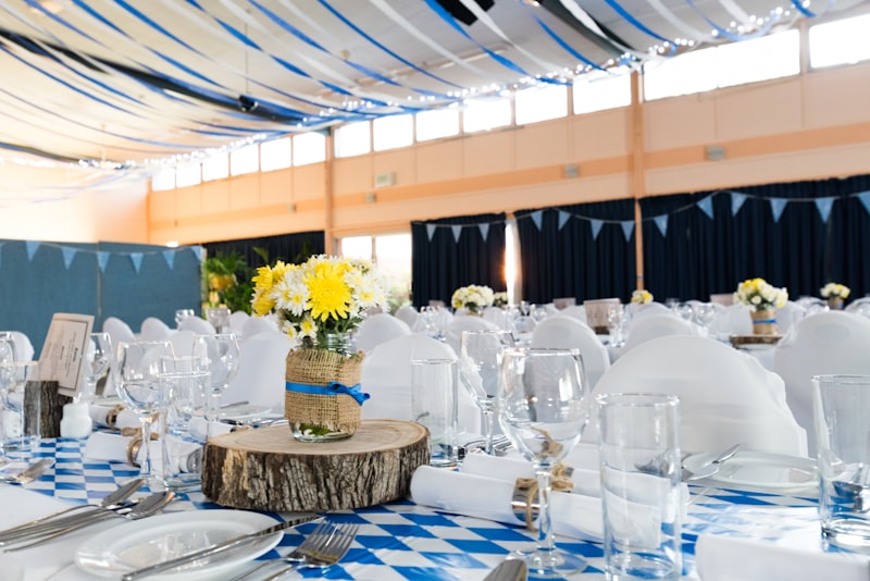 White frame tent at corporate event